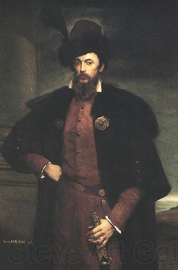 Leon Kaplinski Portrait of Jan Dzialynski. Norge oil painting art